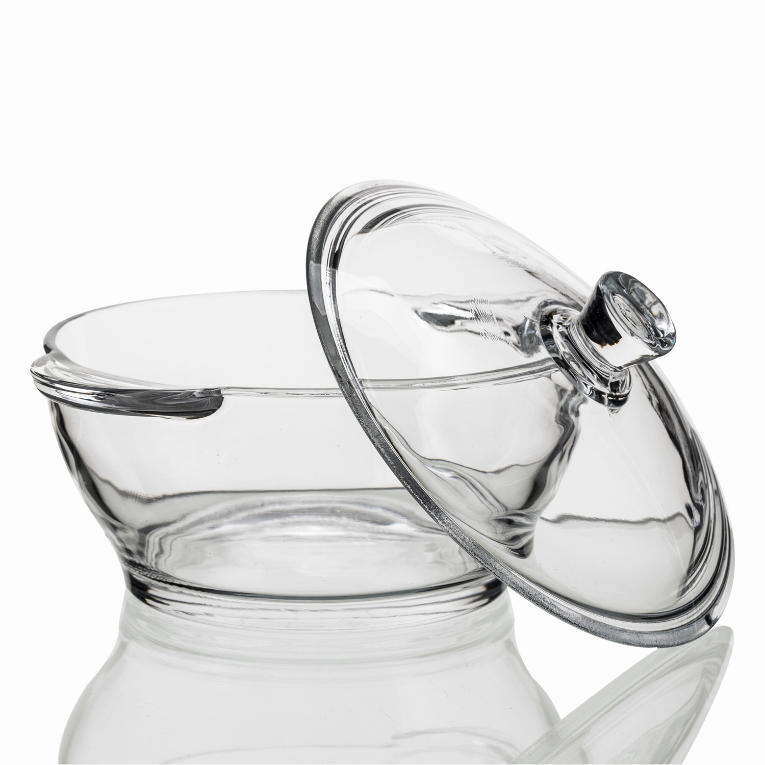 透明钢化玻璃碗水果碗玻璃煲汤碗沙拉碗家用带盖玻璃碗微波炉可用