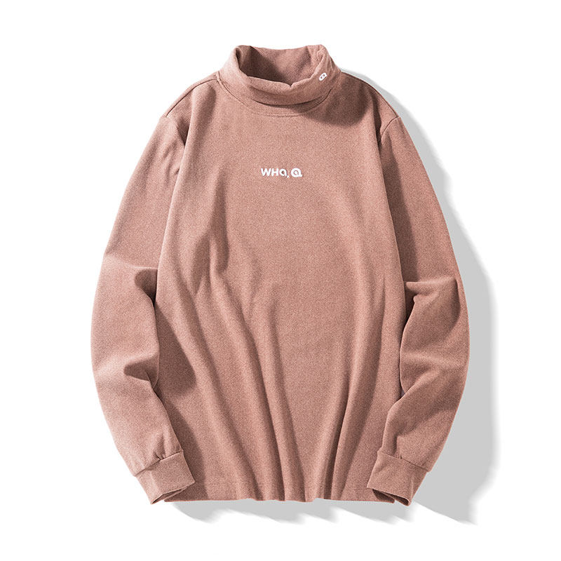 双面绒磨毛打底衫男高领长袖t恤潮流德绒上衣韩版秋冬季内搭衣服