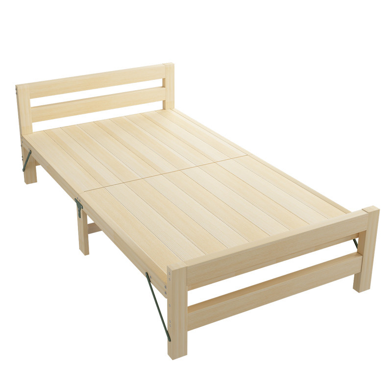 实木床折叠床拼接床儿童床带护栏单人床简易双人床加宽定制床边床