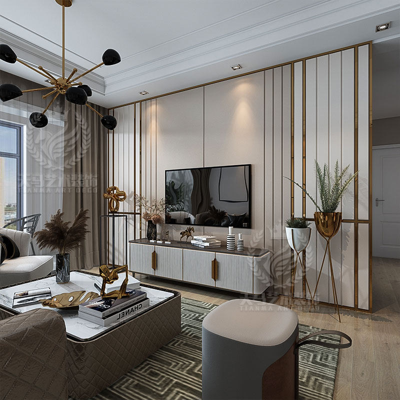 现代简约客厅家用电视墙轻奢硬包电视背景墙卧室床头背景墙软包