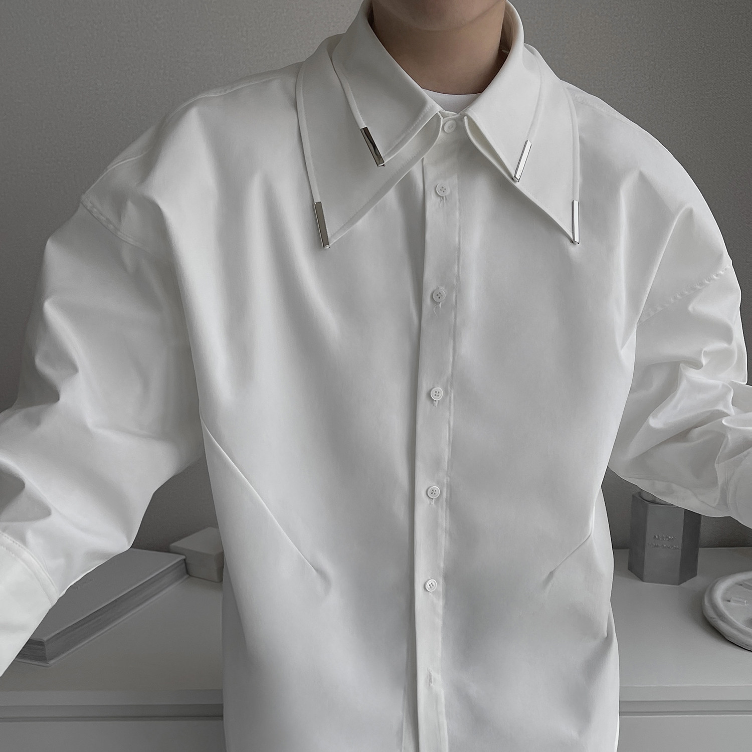 双领长袖衬衫白衬衫穿法rabbit.b式多可拆卸unlimitedbsc衬衫