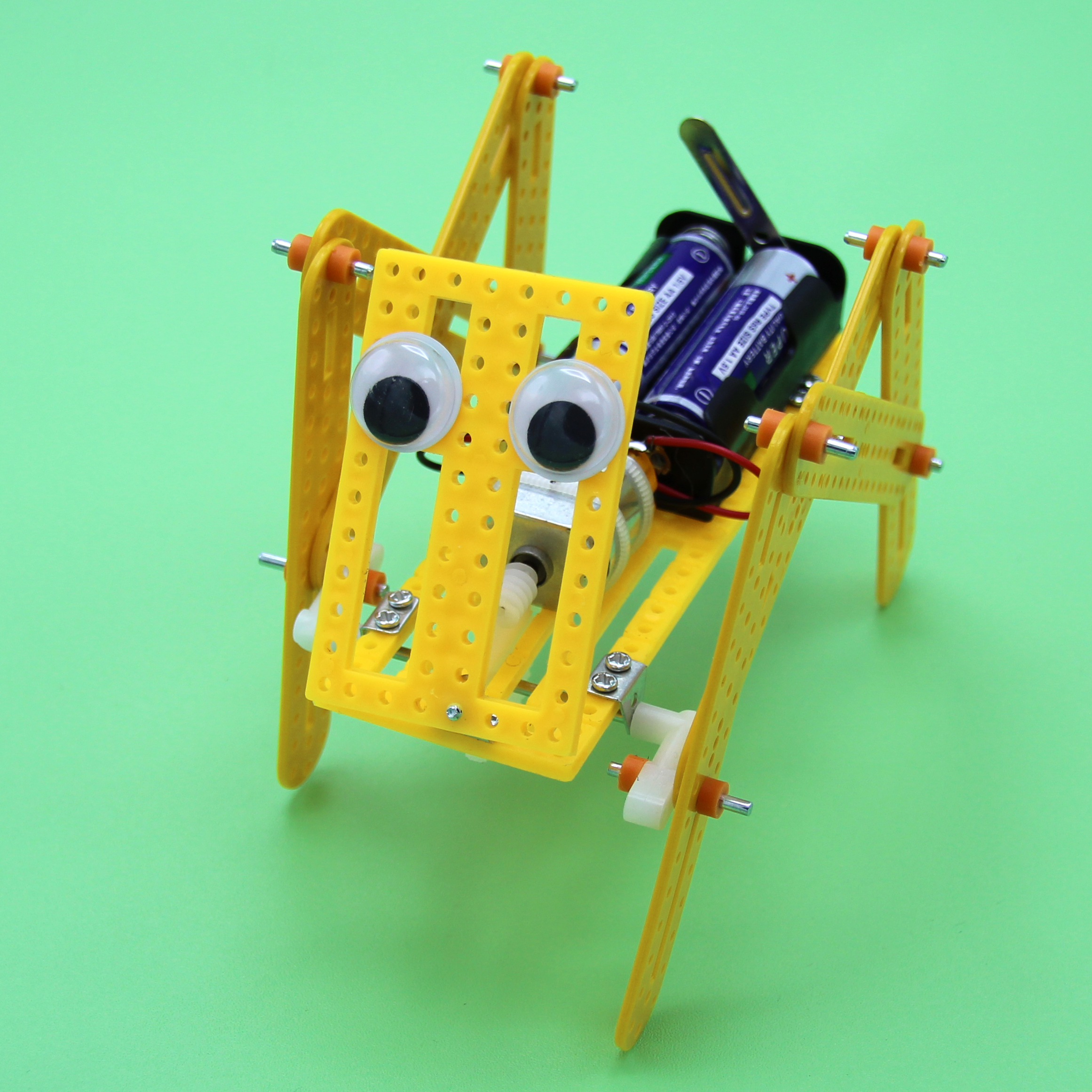 科技小制作小发明仿生电动机器狗diy手工拼装益智玩具四足机器人