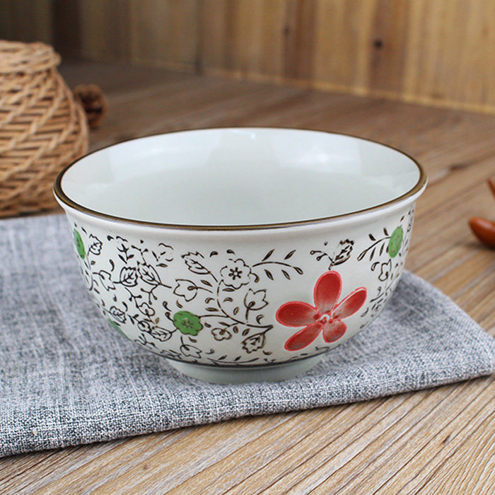 陶瓷日式和风米饭饭碗5寸碗护边碗粥碗小碗碗