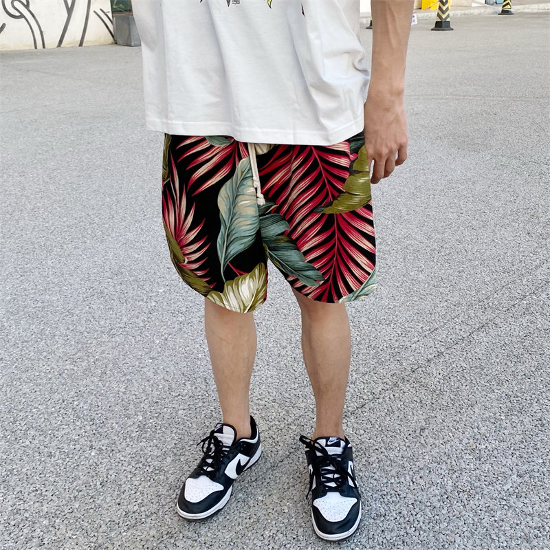 fogfearofgod复线essentials芭蕉花卉短裤宽松休闲裤