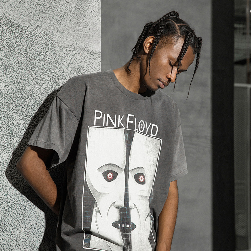 fogfearofgod风格vtg白鬼短袖vintage高街自然水洗做旧t恤宽松