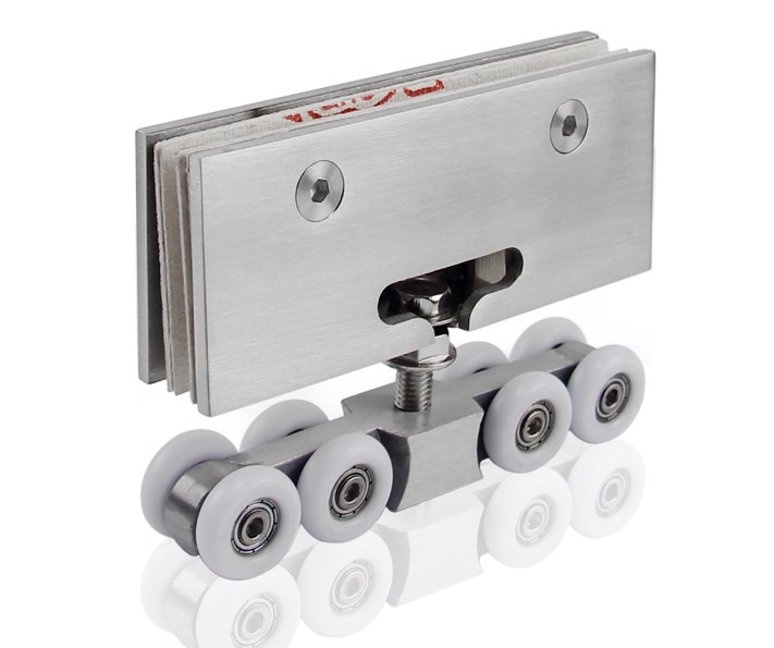 滑轮推拉移门轨道静音吊轮防尘平衡玻璃门吊滑