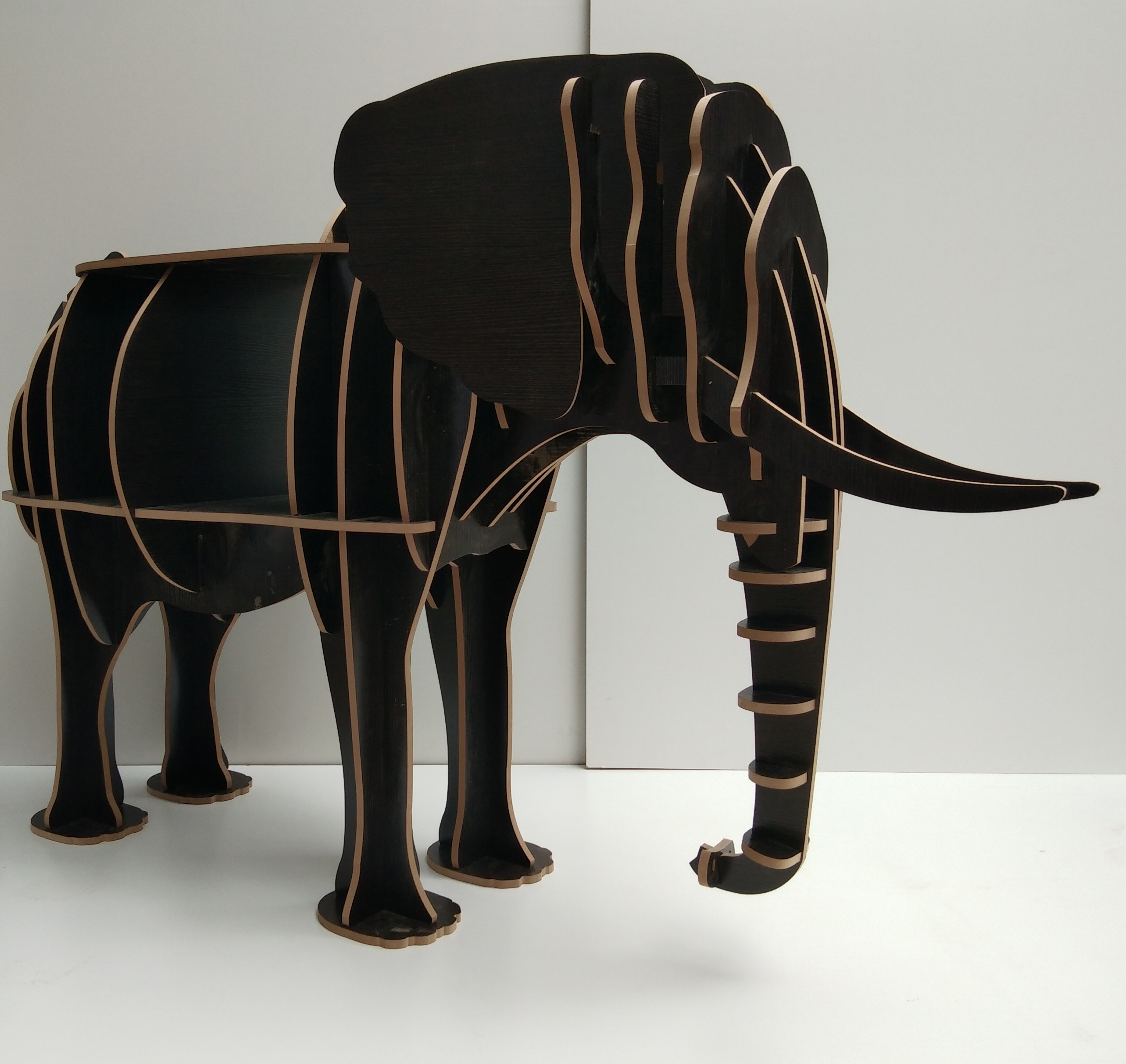 木仿真大象书架拼接组装置物架收纳盒新款家居饰品创意摆件工艺品