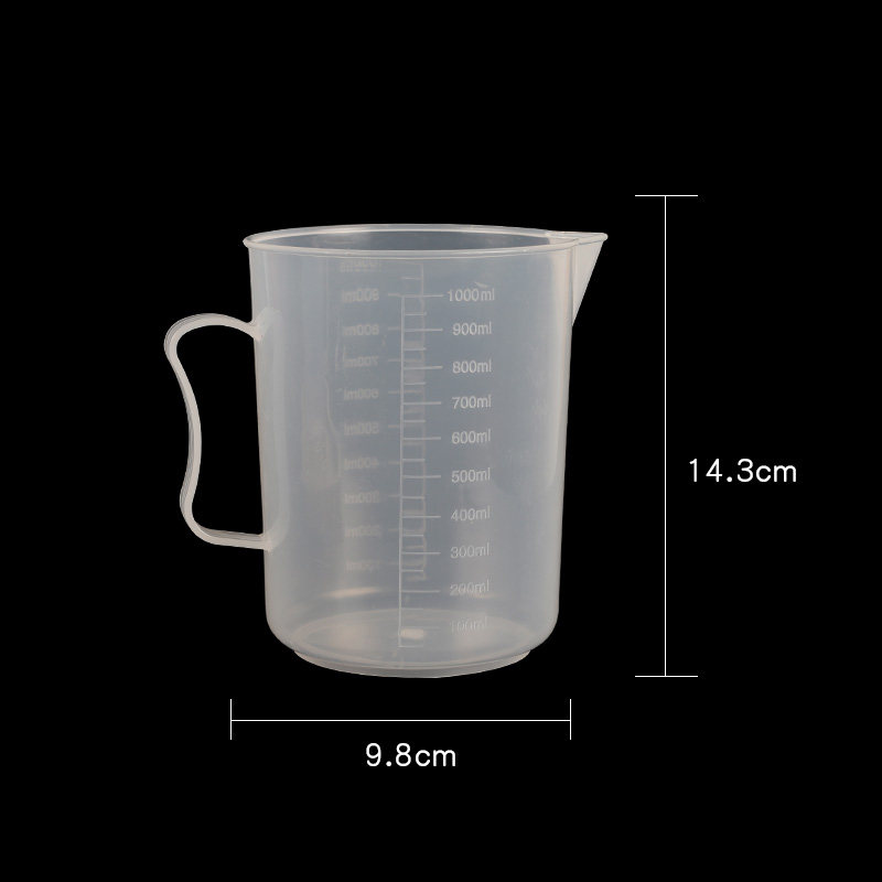 1000ml塑料烧杯实验器材实验室刻度家用喝水1000杯子