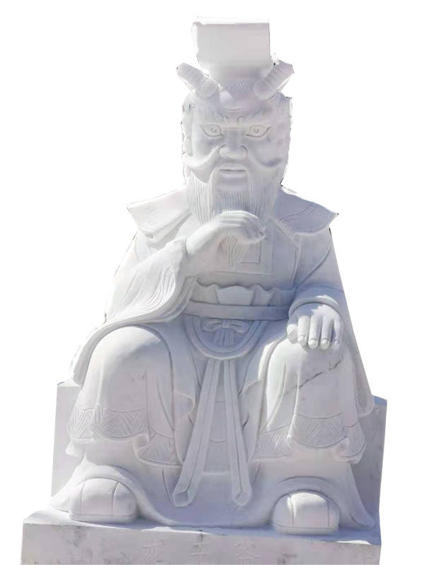 龙王石雕青石大理石坐像老龙王天然石头雕刻庙宇石雕