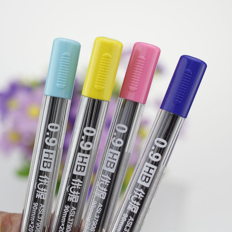 自动铅笔笔芯晨光优握活动铅芯0.9mmhb动笔学生用品替芯
