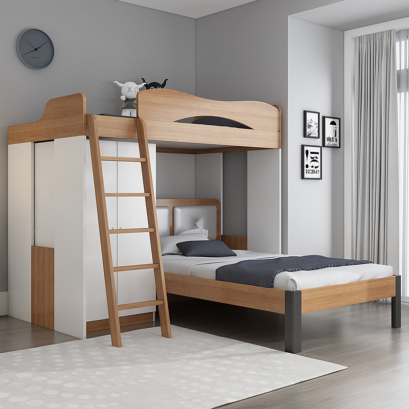 上下床双层床成人现代简约多功能高架床小户型儿童床省空间子母床
