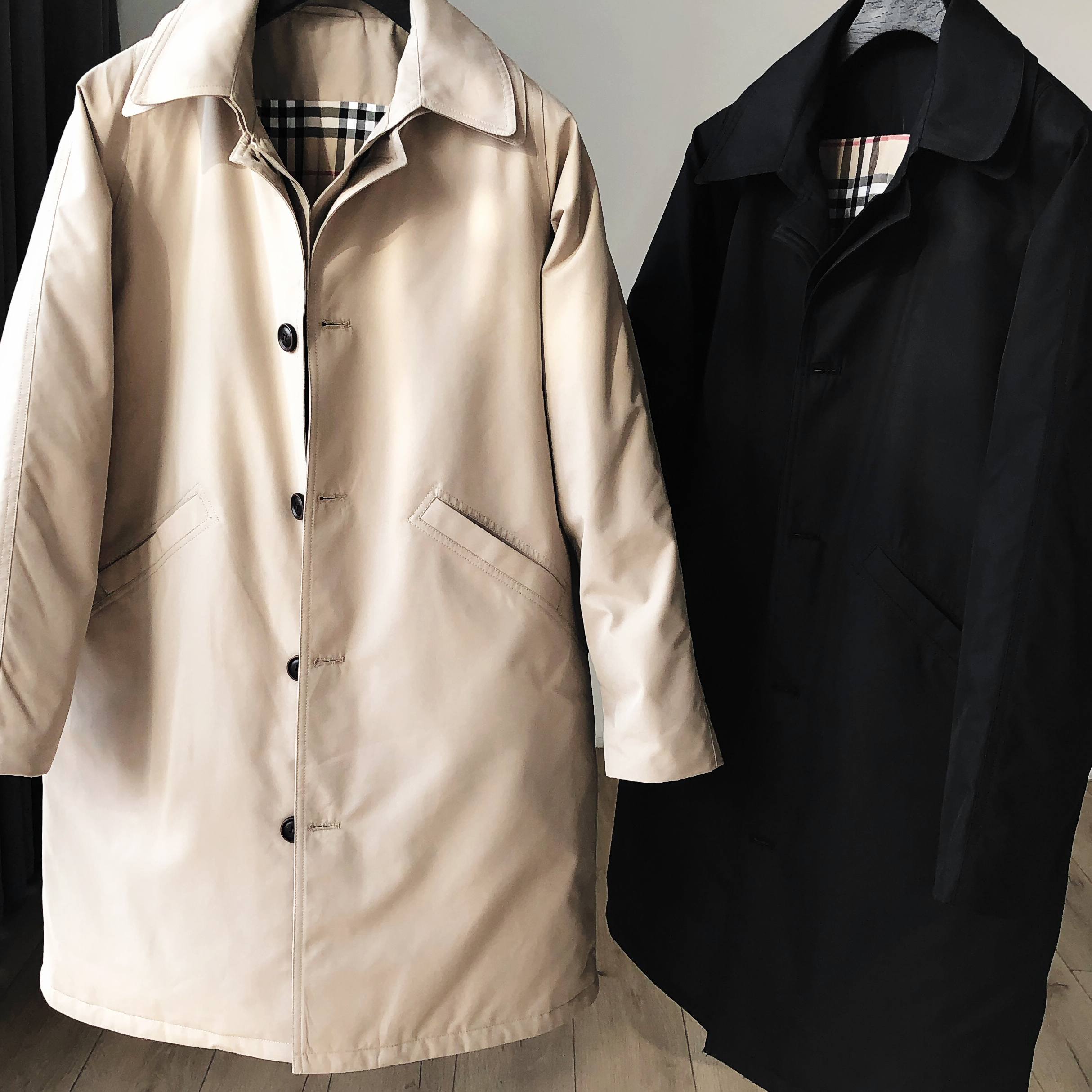 重磅牛货！90绒冬季男士中长款羽绒服大码风衣英伦风保暖外套男潮