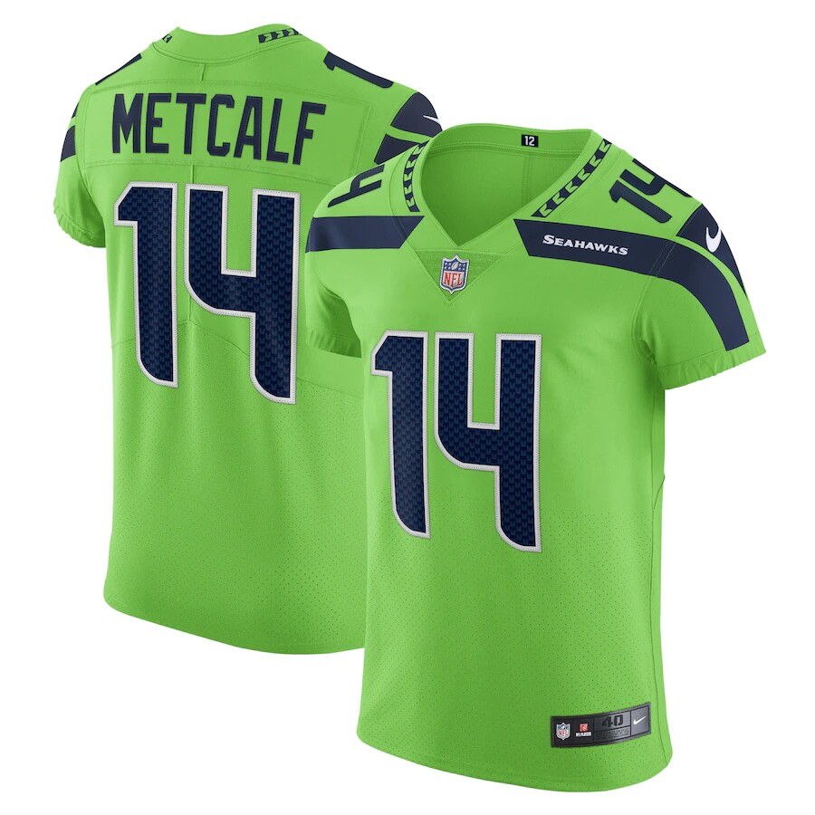 nfl西雅图海鹰seattleseahawks橄榄球14dkmetcalf球衣运动服橄榄球服