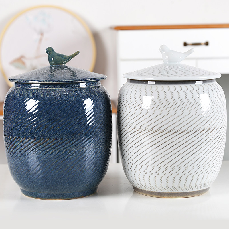 陶瓷米桶米家用防潮潮米20斤30斤带盖米水缸腌菜米桶