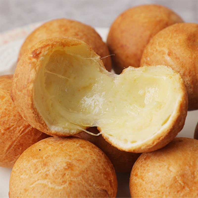韩式拉丝丝芝士球夹心奶酪黄金炸鸡年糕小吃膨化食品