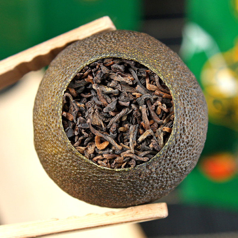 大益金柑普2019年 7益果 小青柑 200克陈皮柑普洱熟茶