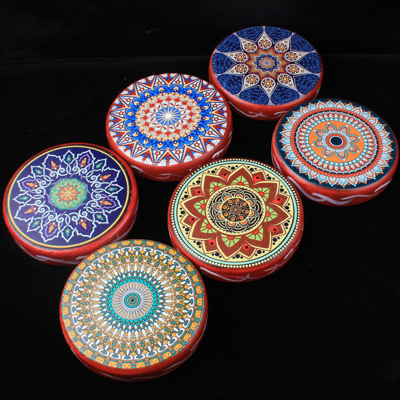 手鼓民族新疆维吾尔族手工乐器彩绘麦西饭店装饰板鼓
