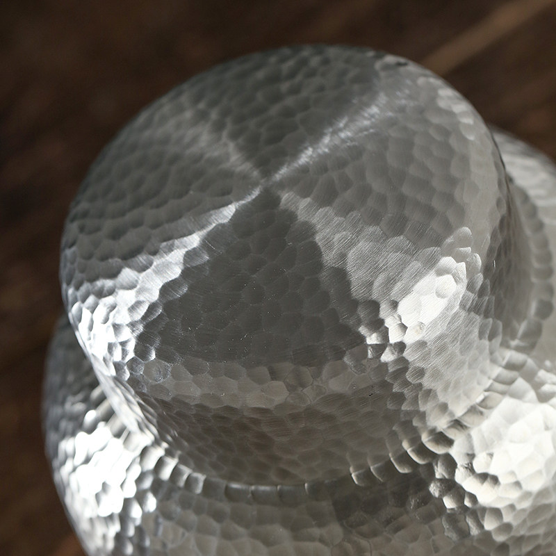 一纪手工锤纹茶叶罐锡罐中小小号便携旅行金属茶叶罐