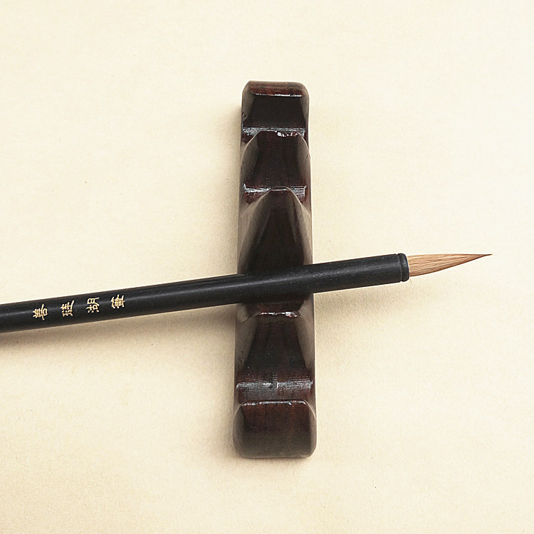 红木檀木木纯狼毫小楷毛笔善琏湖笔文房四宝书法毛笔
