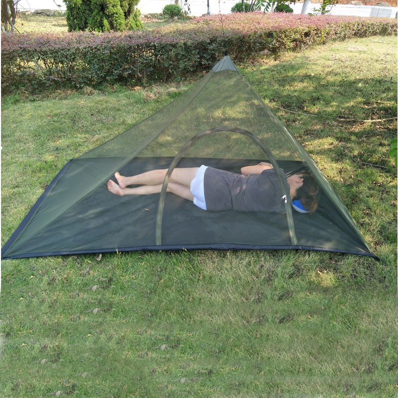 单人双人户外网纱帐篷 超轻便携折叠后巴掌大500g旅行酒店纱蚊帐