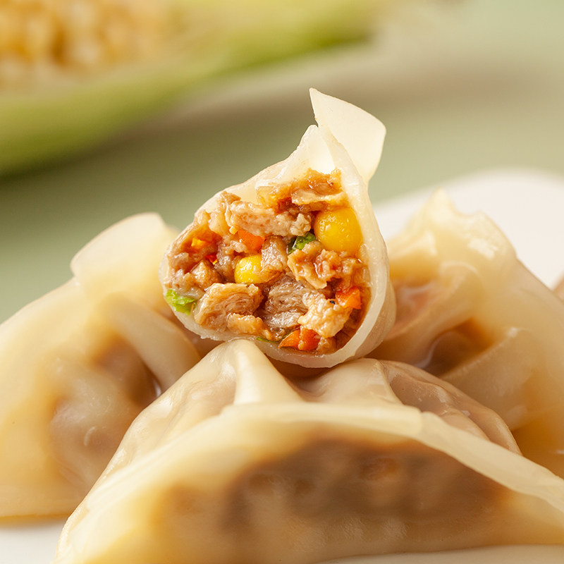 龙旺玉米猪肉锅贴1000g蔬菜水饺鲜肉蒸饺速冻水饺