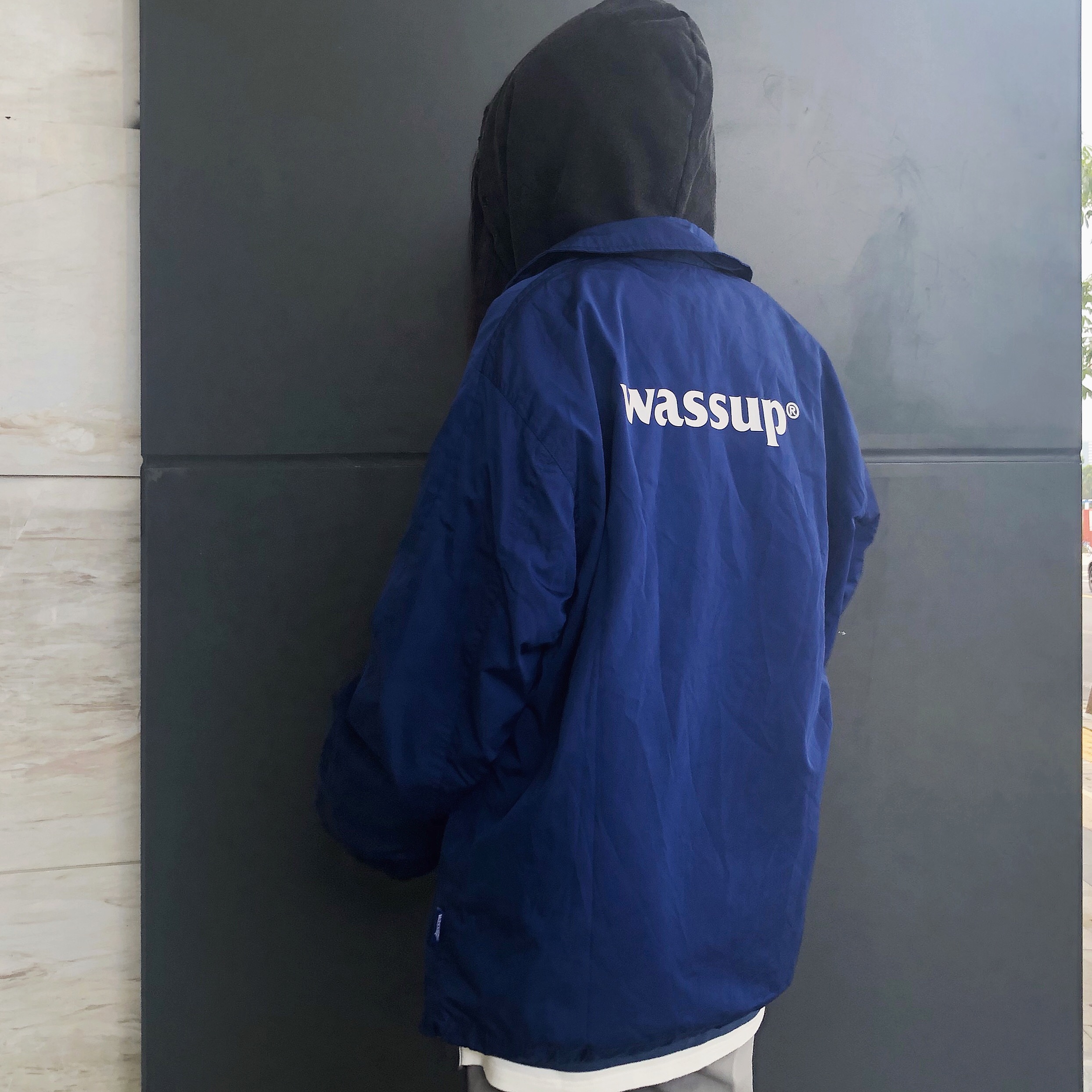 WASSUP 新款翻领防水百搭外套休闲宽松基础薄款教练夹克潮牌男女