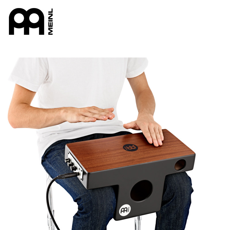 麦尔meinl卡宏木箱鼓放腿上胡桃木插电款原声topcaj2w卡洪鼓