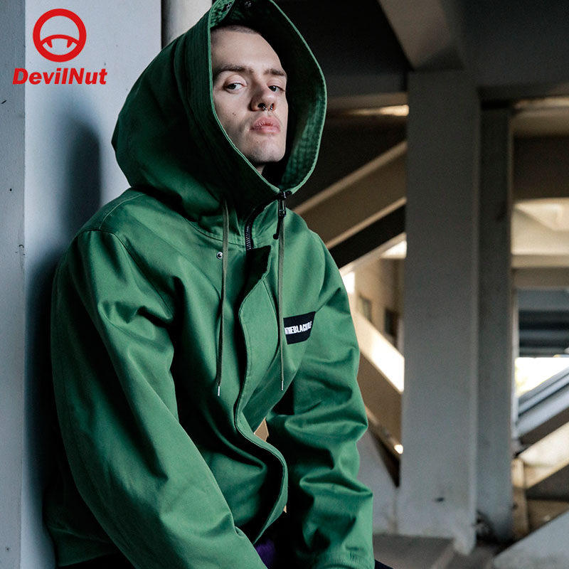 devilnut潮牌恶魔男款休闲舒适外套n-2b-bhaet风衣