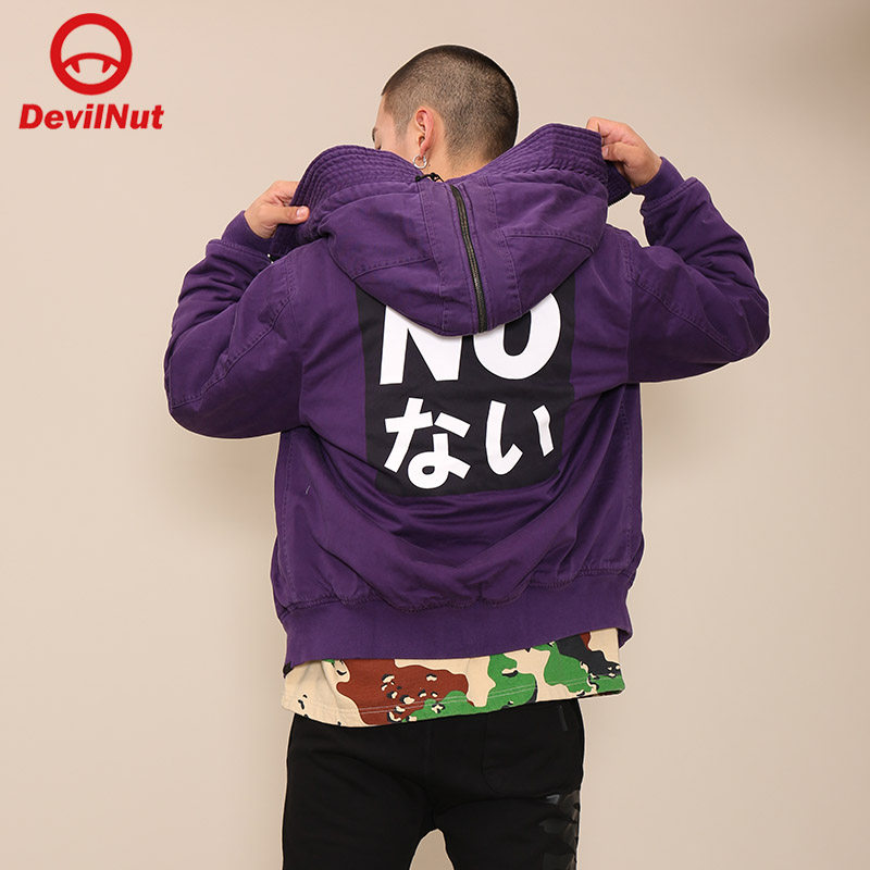 devilnut潮牌恶魔男款休闲舒适外套n-2b-bhaet风衣