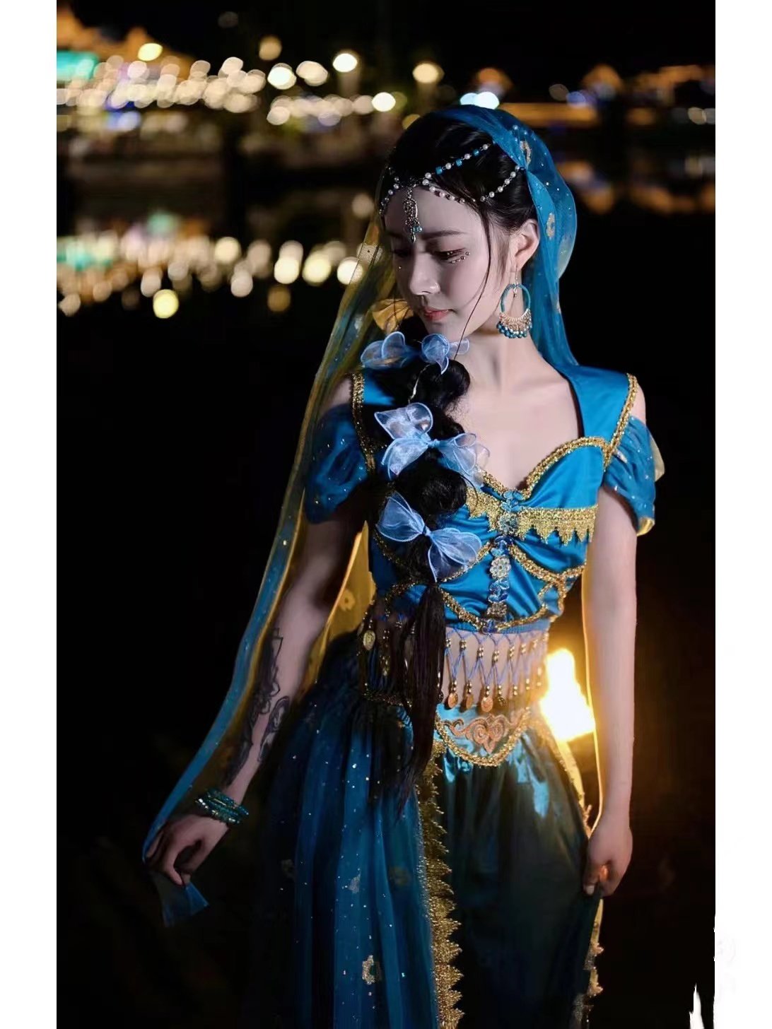 西域舞姬服装红色茉莉公主异域同款套装印度民族服装