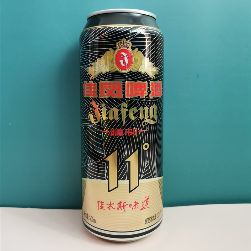 佳凤啤酒11度听装500ml黑龙江佳木斯特产大绿棒子特色饮品