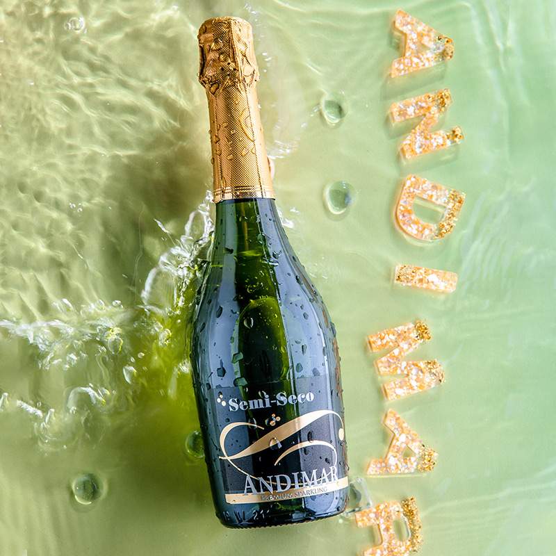 爱之湾进口起泡酒黑标莫斯卡托气泡葡萄酒少女生冰甜果味酒网红酒