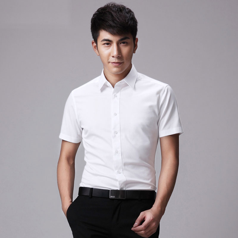 砍价网 男装 短袖g2000衬衫男 修身商务休闲韩版抗皱免烫小领职业正装