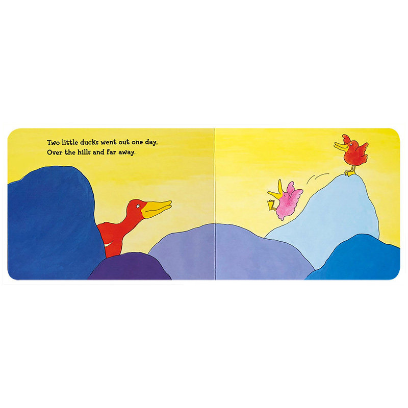 【送音频】廖彩杏五只小鸭英文纸板书 好评好店