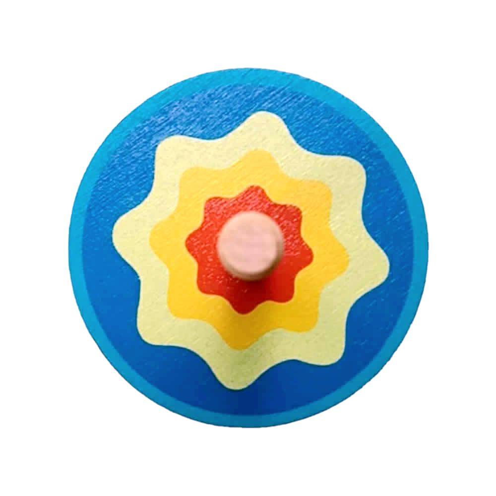 玩具新款木制手捻陀罗怀旧木玩木质彩色陀螺陀螺