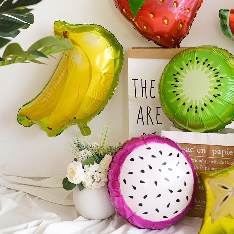 气球大小小号铝膜水果西瓜草莓缤纷节日派对气球