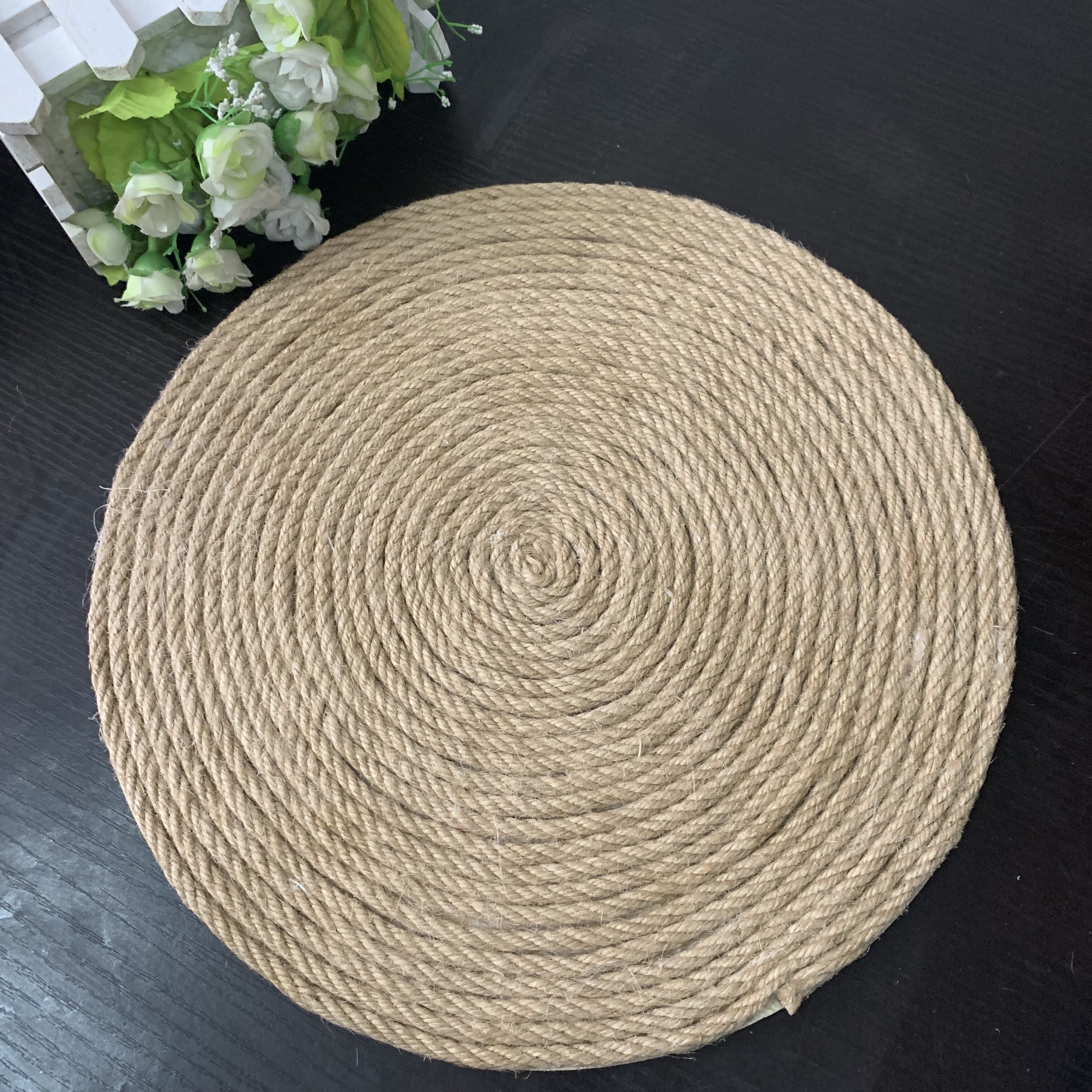 麻布壁饰创意麻绳圆盘幼儿园墙面装饰壁饰