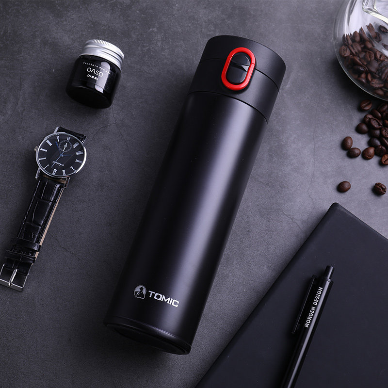 tomic特美刻弹跳保温杯男女女士不锈钢真空保冷杯可爱保温杯