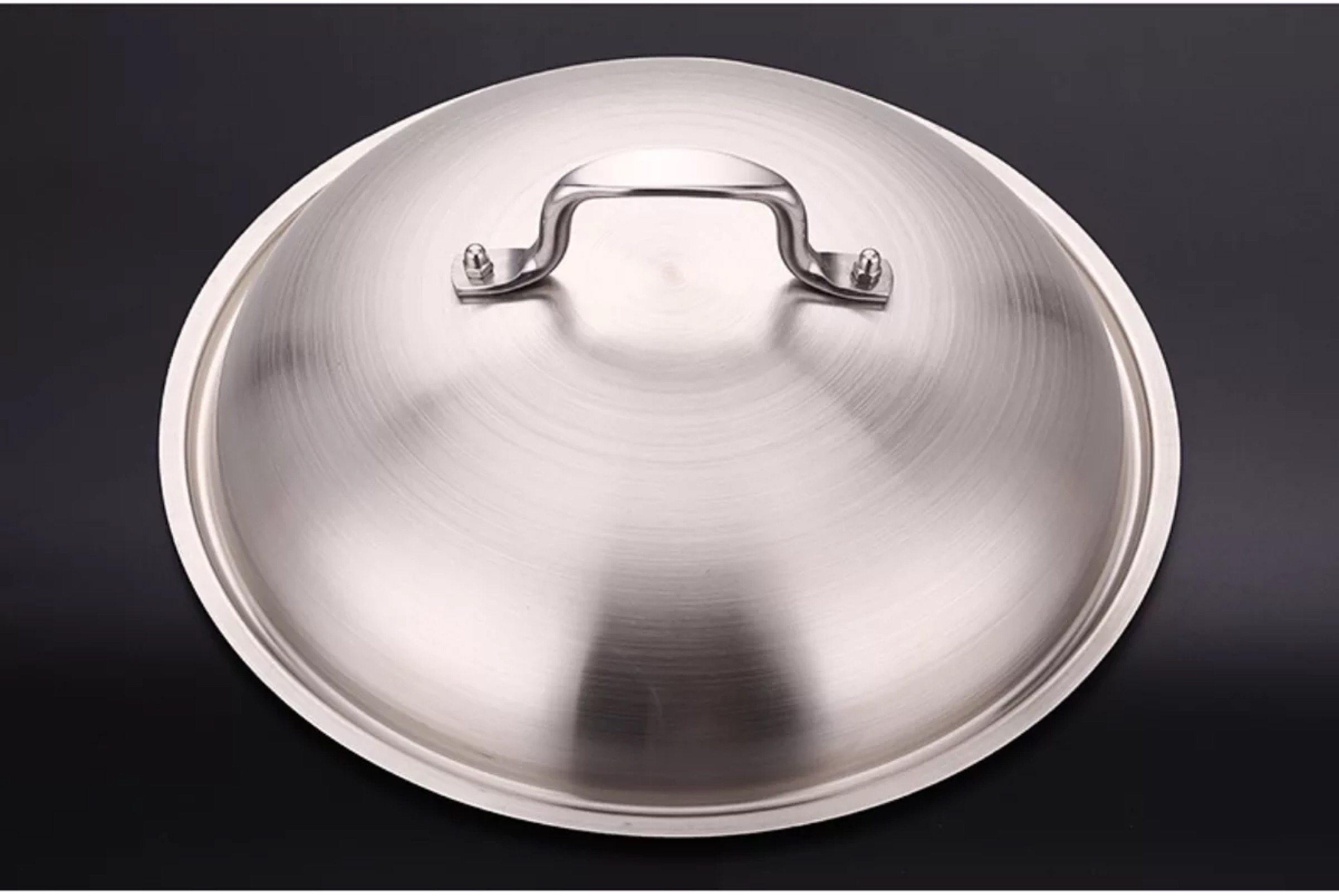 锅盖加厚无磁食品品级不锈钢密封高拱煎盘盖汤锅盖