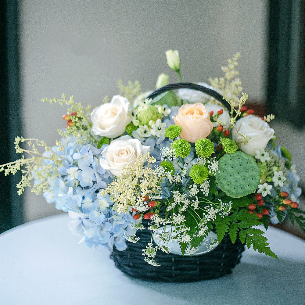 老师领导客户生日探望开业手提花篮花束鲜花鲜花速递同城