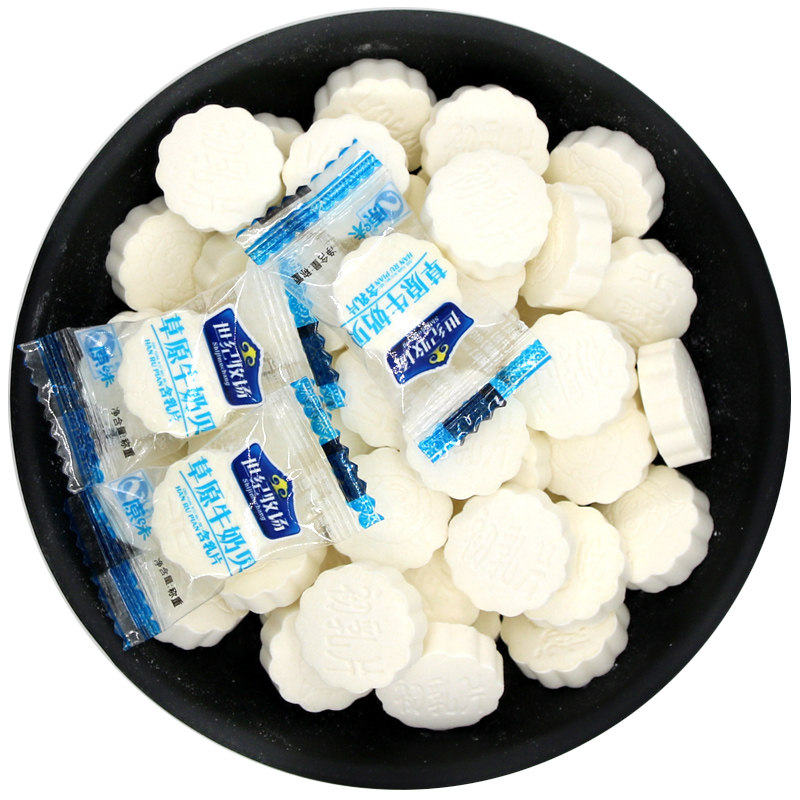 世纪牧场草原牛奶贝208g内蒙古奶片干吃片装儿童零食火车同款高铁