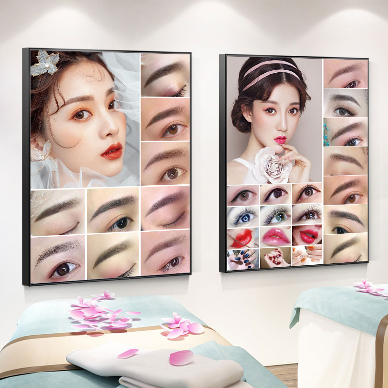 纹绣海报宣传画图片广告流行眉毛挂图图美甲美写真