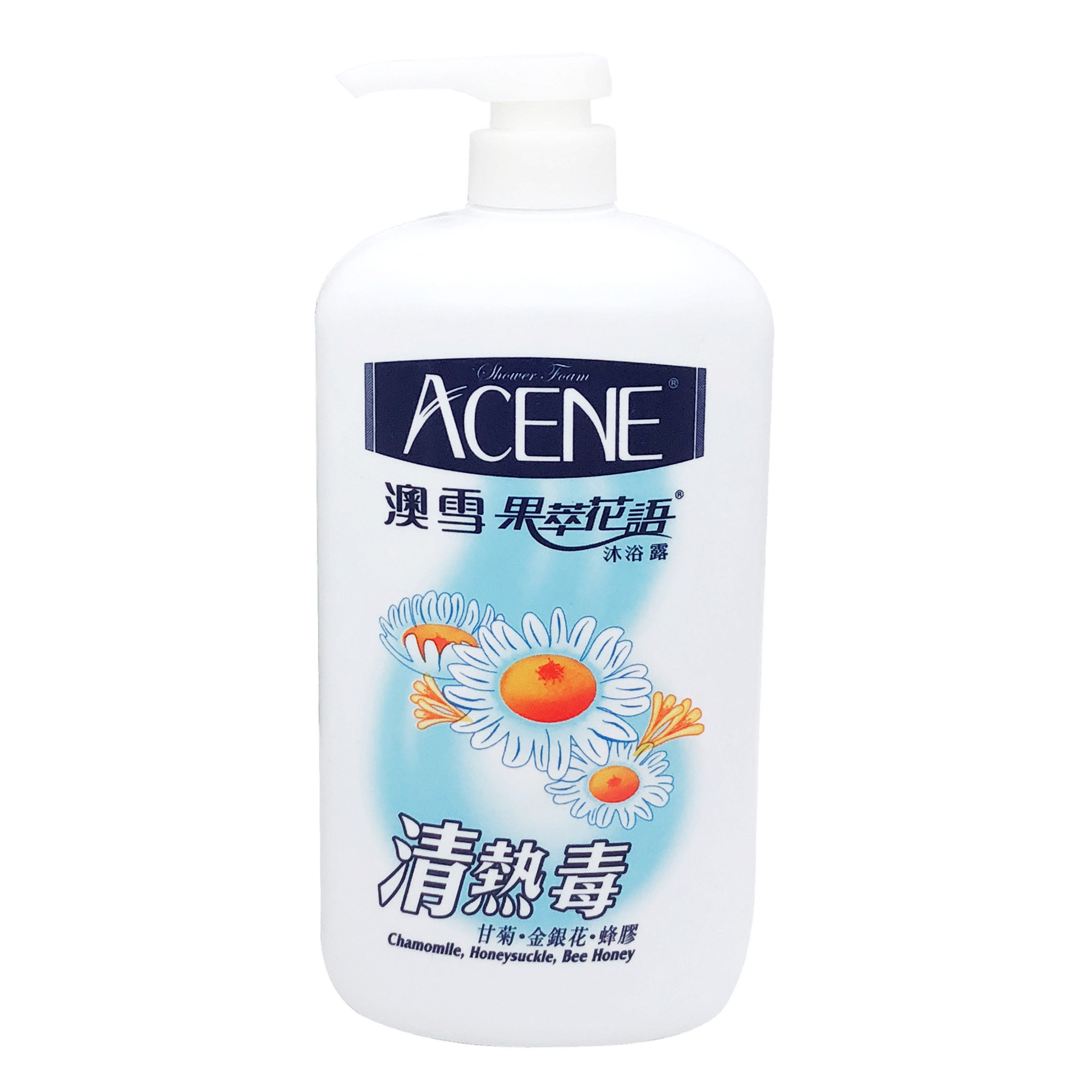 港版澳雪沐浴露1200ml清热毒甘菊金银花蜂胶保湿果萃花语沐浴乳