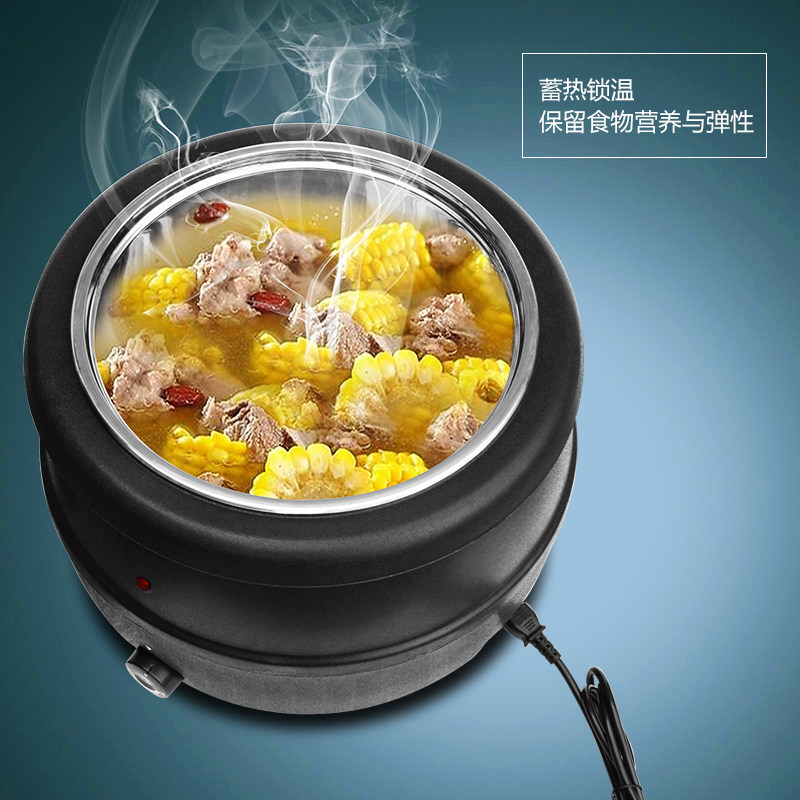 黑色汤煲炉13升电子暖汤煲自助餐炉汤炉电汤锅商用煲汤锅保温汤炉