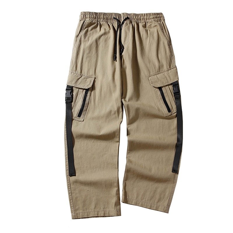 夏季美式街头嘻哈潮牌cargo工装裤子男女九分休闲裤