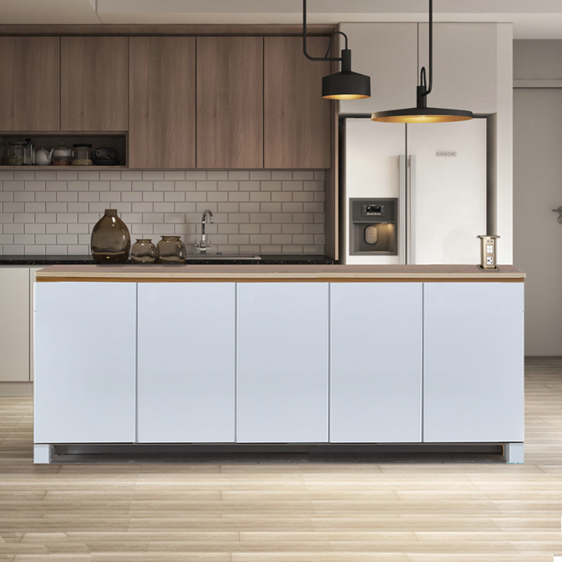 北欧开放式长桌高长桌简约厨房中岛欧客料理轻奢吧台