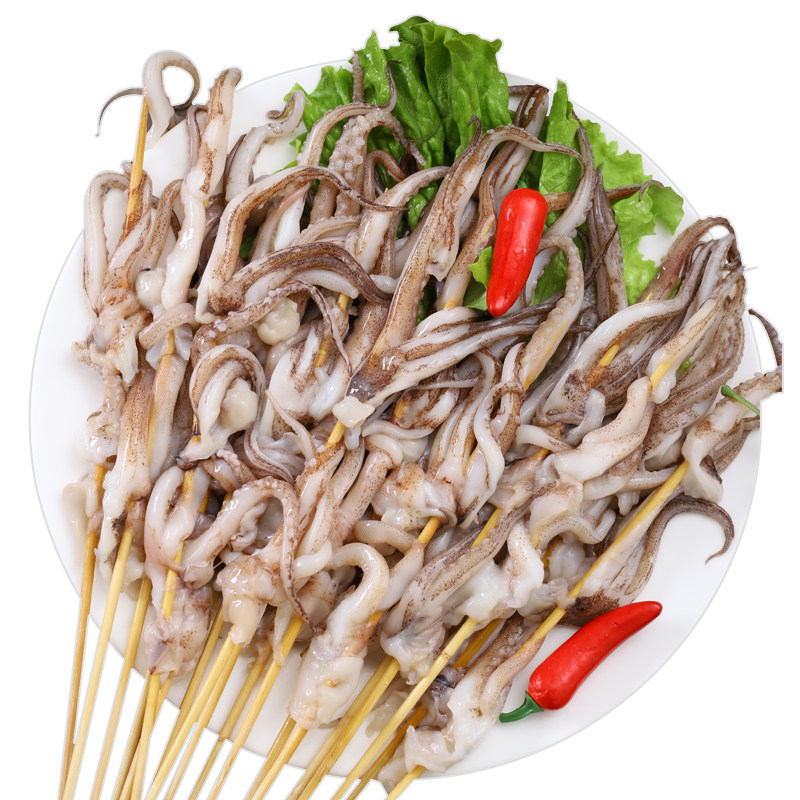 鱿鱼须串铁板户外烧烤油炸火锅食材半成品冷冻冷冻鱿鱼