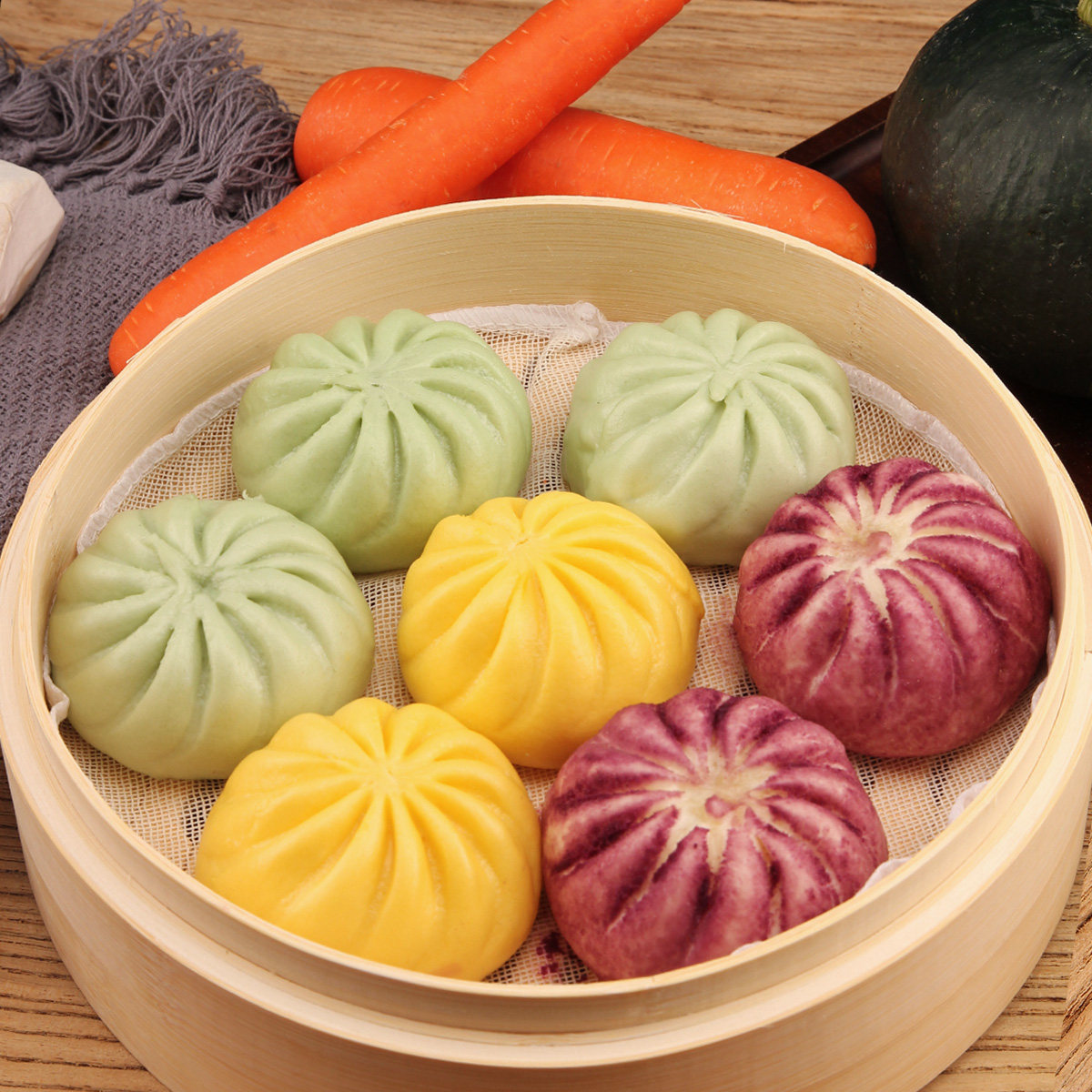 天下什锦酸菜馅素包子300g素食食品佛家纯素包点