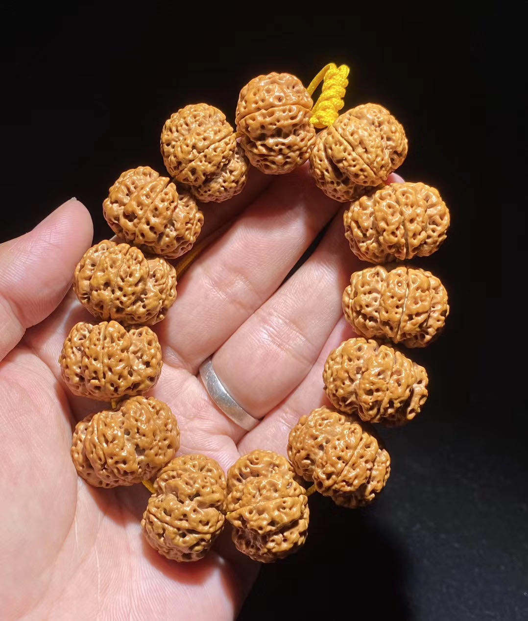 尼泊尔文玩大金刚菩提满肉打药五星六星梅花蜂王佛珠