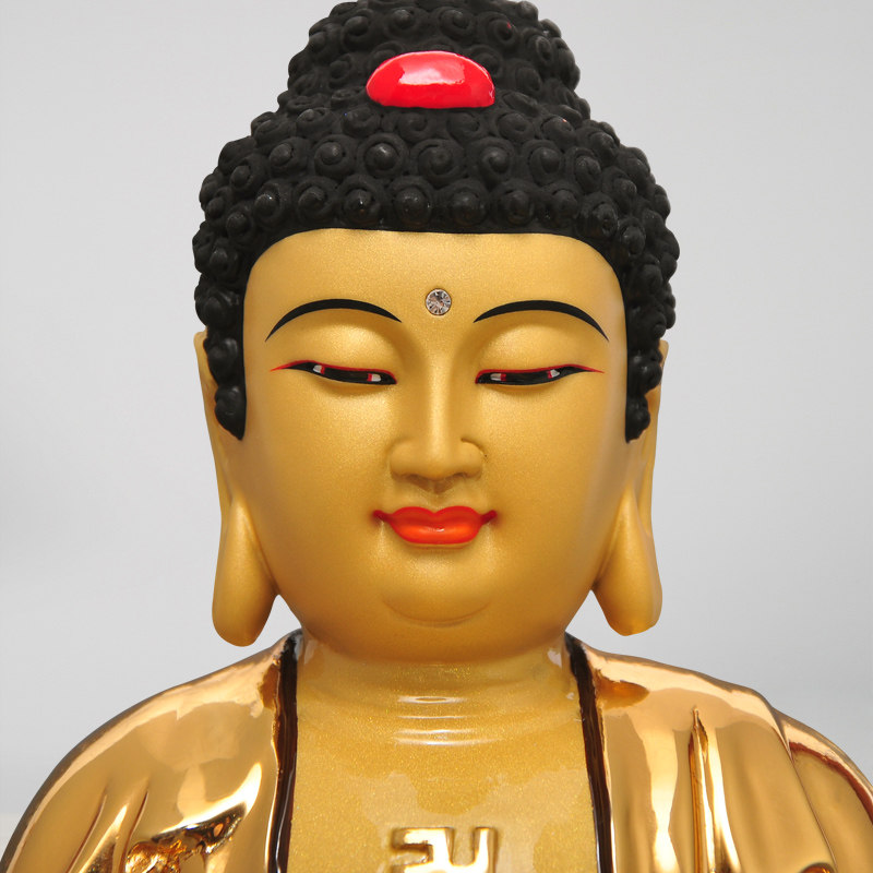 佛像纯铜鎏金24k阿弥陀佛佛教佛堂寺庙居家供奉摆件